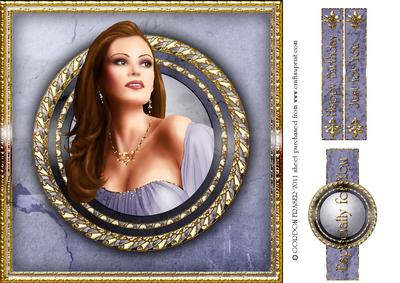 Art Deco Pearl Cameo 8x8 (lilac)
