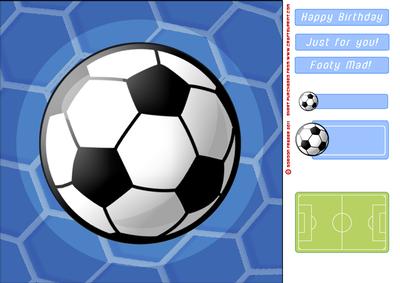Football Blue 8x8 Card