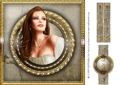 Art Deco Pearl Cameo 8x8 (silver)