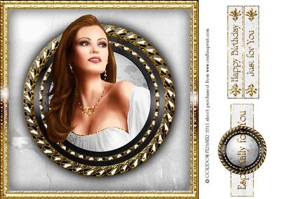 Art Deco Pearl Cameo 8x8 (white)