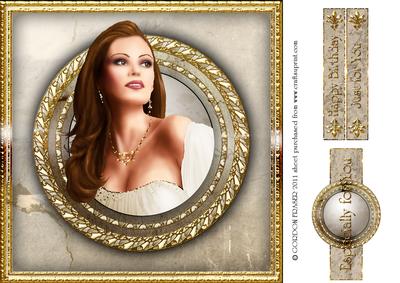 Art Deco Pearl Cameo 8x8 (cream)