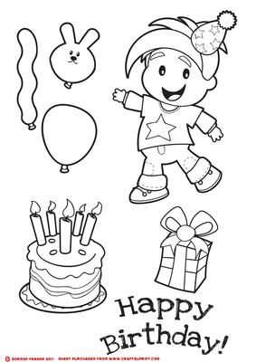 Mini Dude Boys Birthday Digital Stamp