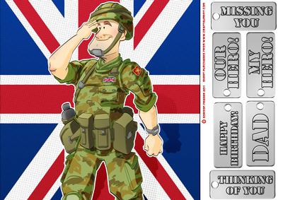 British Army Dude 8x8 Quick Card