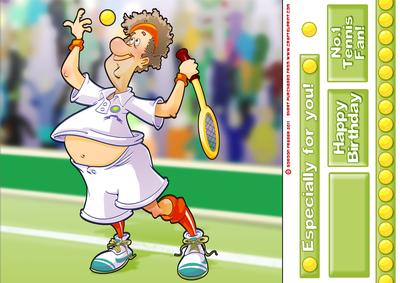 Tennis Dude 8x8 Quick Card