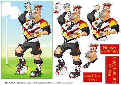 Rugby Dude: Black,red,yellow