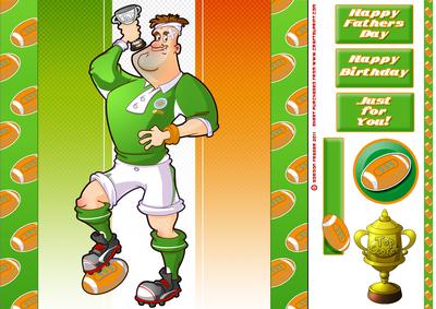 Rugby Dude Ireland 8x8 Quick Card
