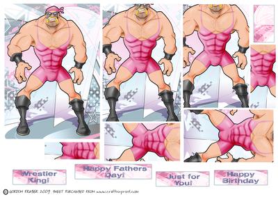 Wrestler Dude (pink) Pyramid