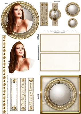 Art Deco Lady Pearl (cream) Mini Easel