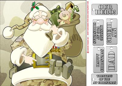 Armed Forces Santa Claus 8x8 Quick Card