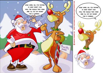 Cheeky Rudolf 8x8 Quick Card