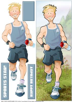 Jogger Dude (blue) Large Dl