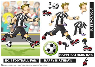 Football Dude Black and White