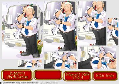 Christmas Bus Driver Dude Pyramid