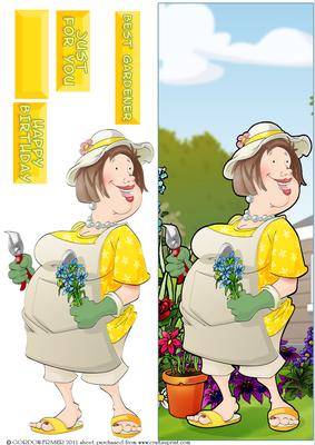 Gardening Lady Large Dl
