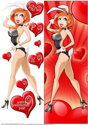 Valentines Day Bunny Girl Large Dl