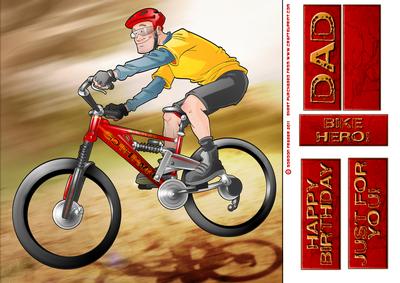 Mountain Bike Dude 8x8 Card