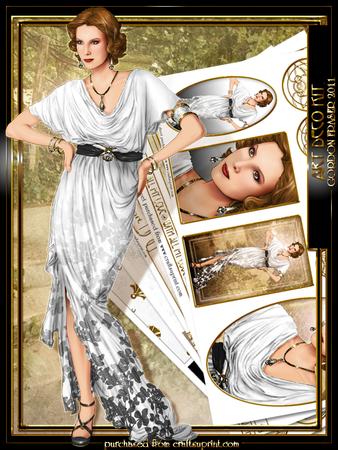 Art Deco Lady Elise Kit White