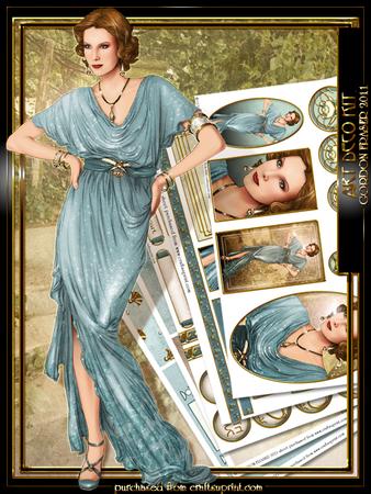 Art Deco Lady Elise Kit Aqua
