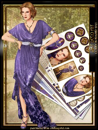 Art Deco Lady Elise Kit Purple