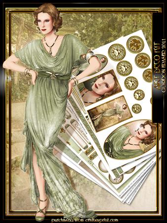 Art Deco Lady Elise Kit Green