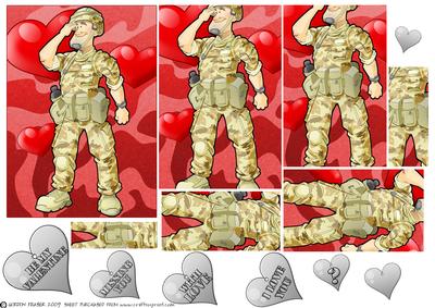 Army Dude Valentines Day Pyramid