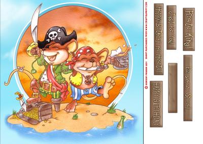 Pirate Mice Ahoy! 8x8 Quick Card