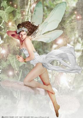 Forest Fairy Acantha White A4