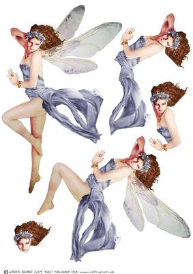 Forest Fairy Acantha Lilac Decoupage Sheet