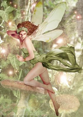 Forest Fairy Acantha Green A4