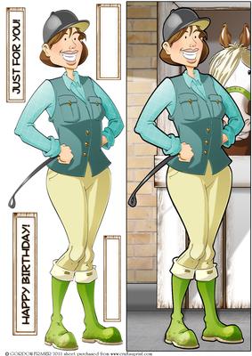 Horse Rider Lady Large Dl