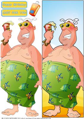 Beer and Beach Dude Large Dl