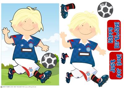 Mini Dude Footballer Blue and Red