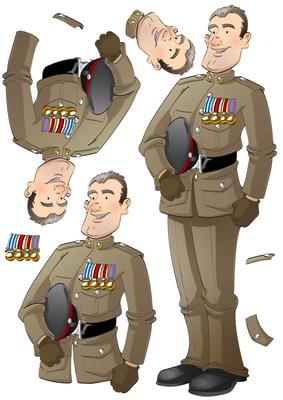Passing Out Parade Army Dude Decoupage Sheet