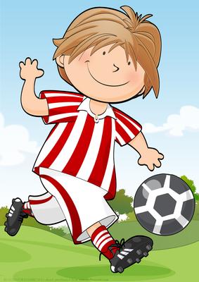 Mini Dude Footballer Red A4