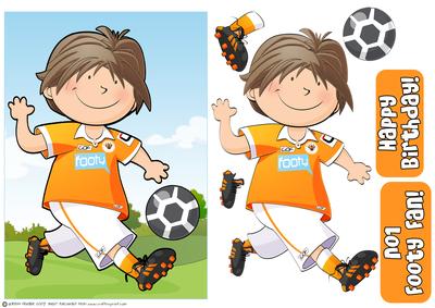 Mini Dude Footballer Orange and White