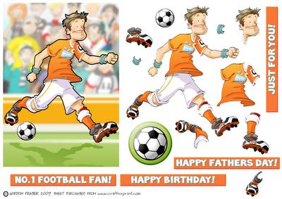 Football Dude Orange and White