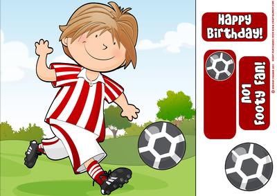 Mini Dude Footballer Red 8x8 Quick Card