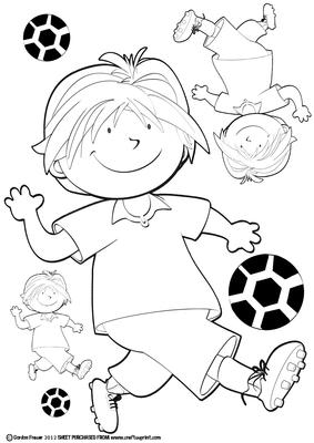 Mini Dude Footballer Digi Stamp