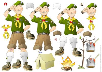 Cub/scout Dude Yellow Decoupage Sheet.