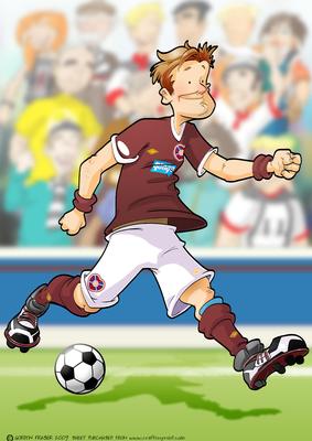 Football Dude Hearts A4