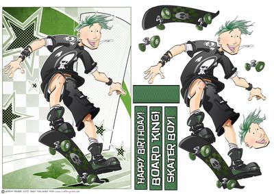Skater Dude Green