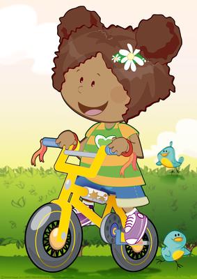 Bicycle Girl Mini Dude A4