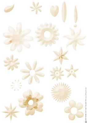 Shabby Chic Flower Petal Sets (cream)