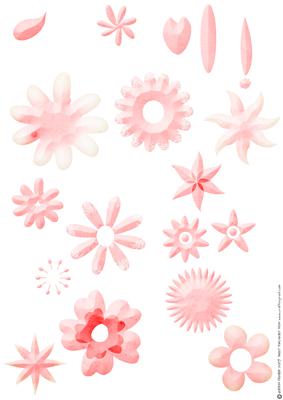 Shabby Chic Flower Petal Sets (pink)