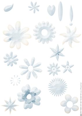 Shabby Chic Flower Petal Sets (light Blue)