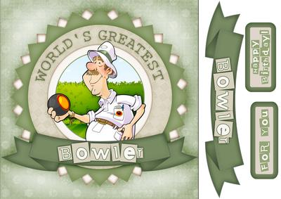 Bowling Dude Shabby Chic 8x8
