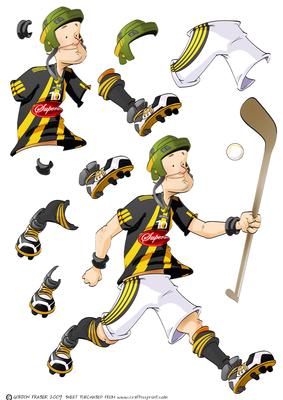 Hurling Dude Decoupage Sheet