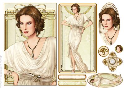 Art Deco Lady Elise Cream Topper