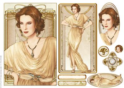 Art Deco Lady Elise Retro Topper