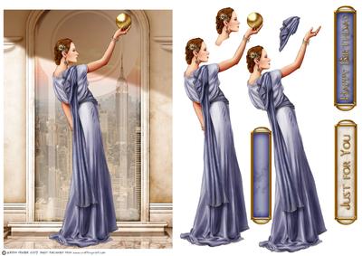 Art Deco Lady Pandore Lilac